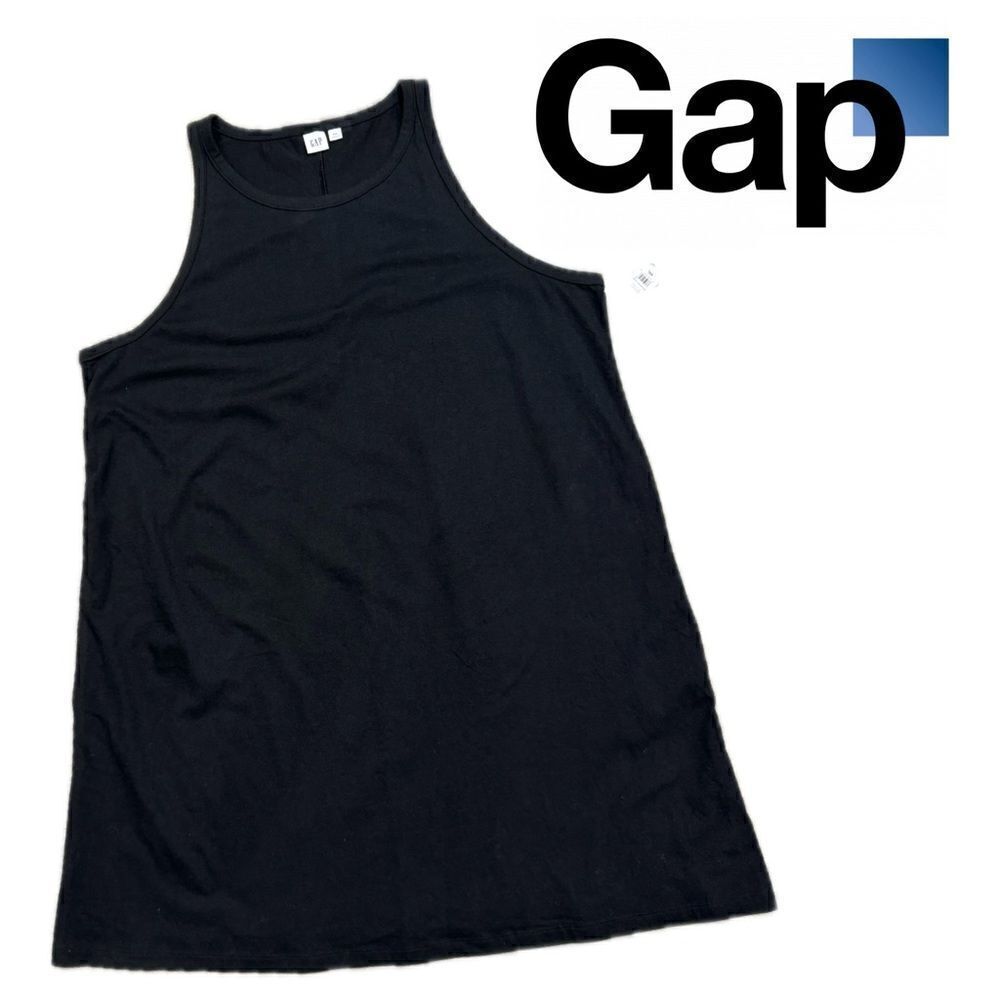 NWT Gap Sleeveless Transitional Flattering Racerback Knit Dress Black XXL 18 - Picture 2 of 9